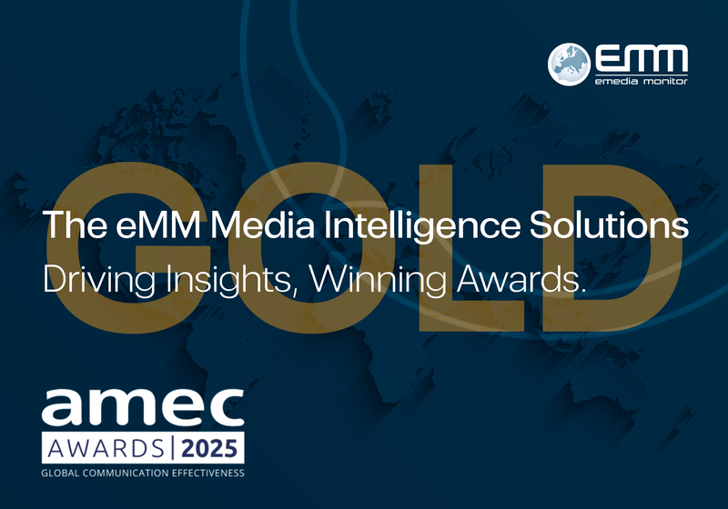 eMedia Monitor Wins Gold at AMEC Communication Effectiveness Awards 2025